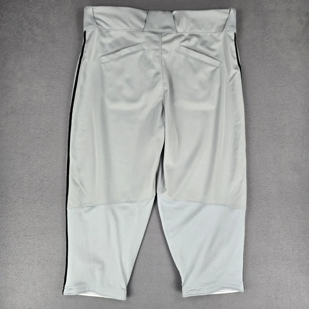 Nike Baseball Pants Mens‎ L Gray Cropped Ventilated Athletic Performance NWT
